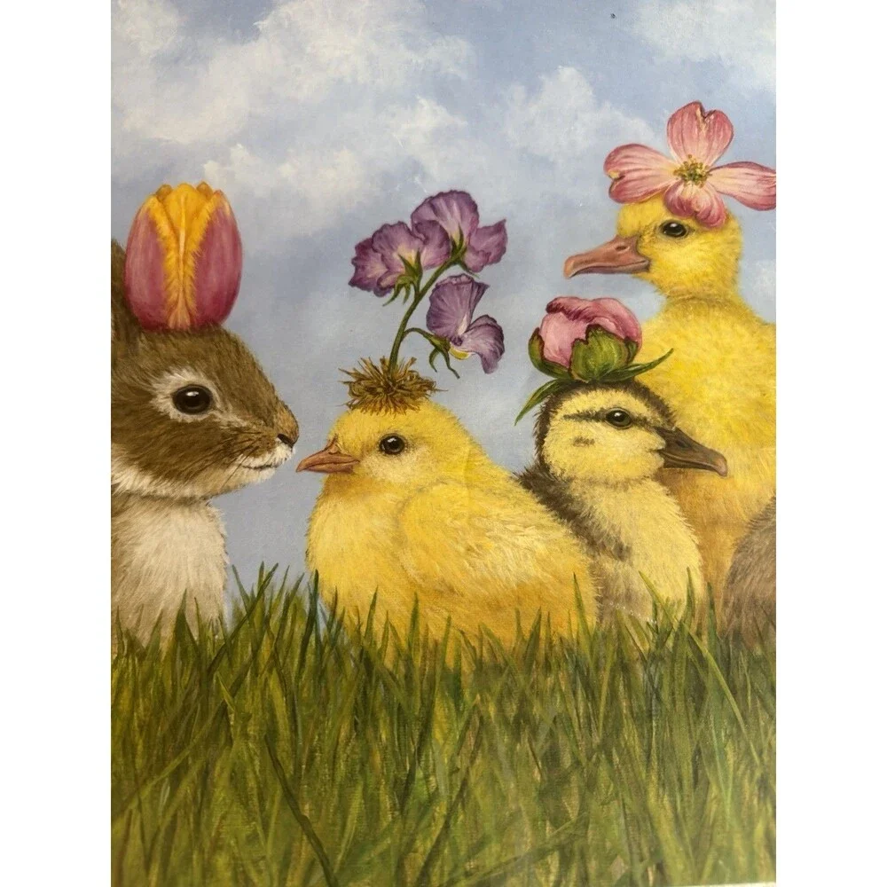 Hester & Cook Pad 24 Paper Placemats Festive Garden Gathering Easter Duck Bunn